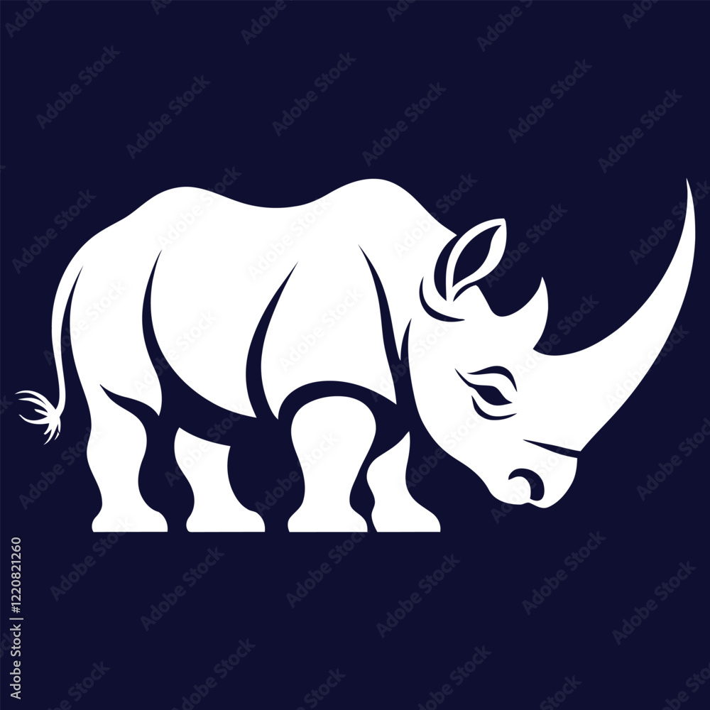 Fototapeta premium Rhino Logo Template illustration vector