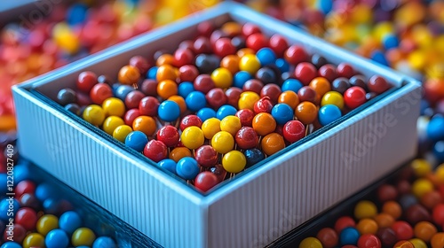 Colorful Candy Balls in a Box photo