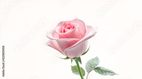 pink rose isolated on white
