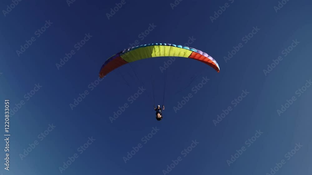 Experience breathtaking paragliding above the stunning mountains of Peru during a sunny afternoon Experience breathtaking paragliding above the stunning mountains of Peru during a sunny afternoon