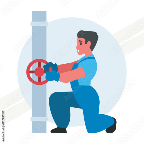 Plumber closes the pipe with professional expertise quickly