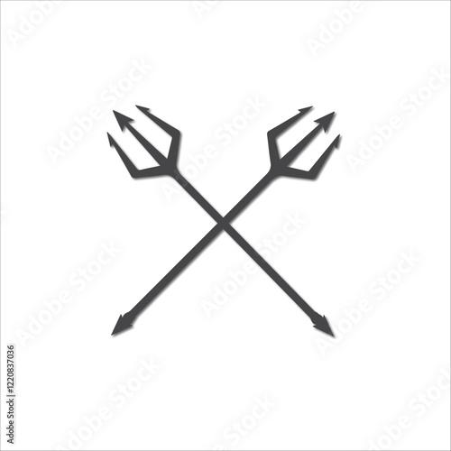 Trident hand drawn illustration artwork