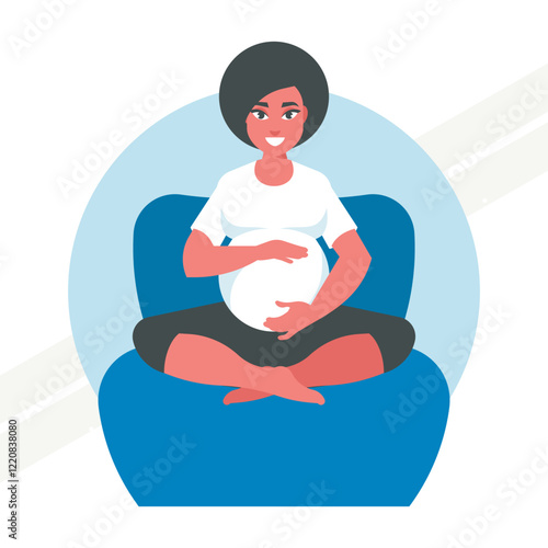 Pregnant woman illustration