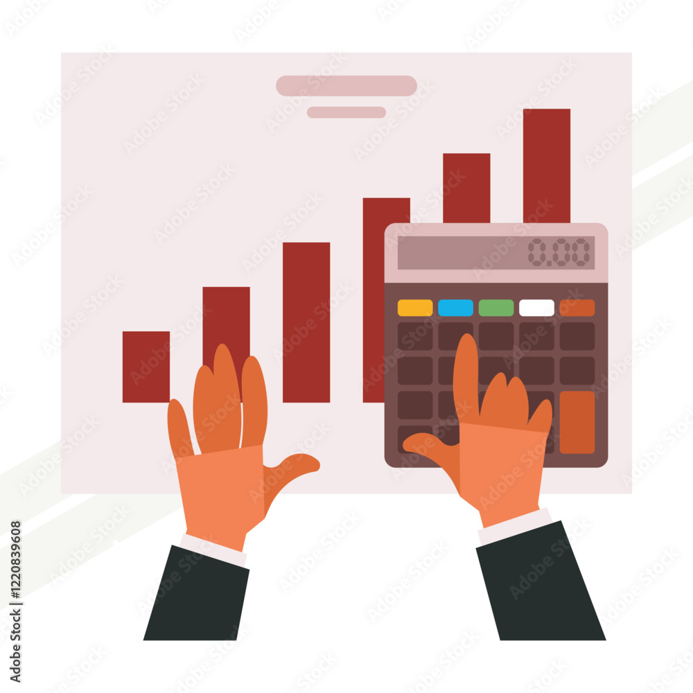 Profit calculation concept illustration Profit calculation concept illustration