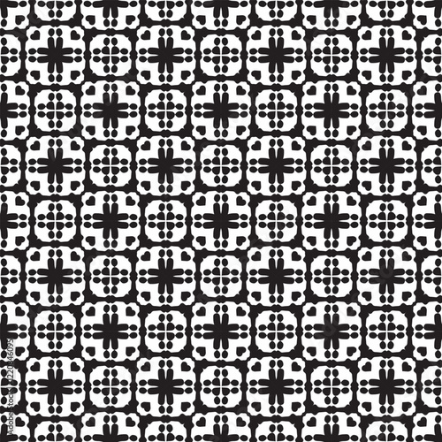 Minimalist black and white seamless pattern background