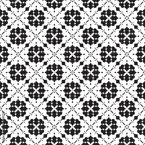 Minimalist black and white seamless pattern background