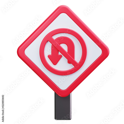 Free Download no u turn 3d render icons - GFXLoad