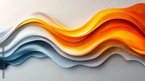 Dynamic flowing waves of colorful textures abstract art piece studio setting creative perspective
