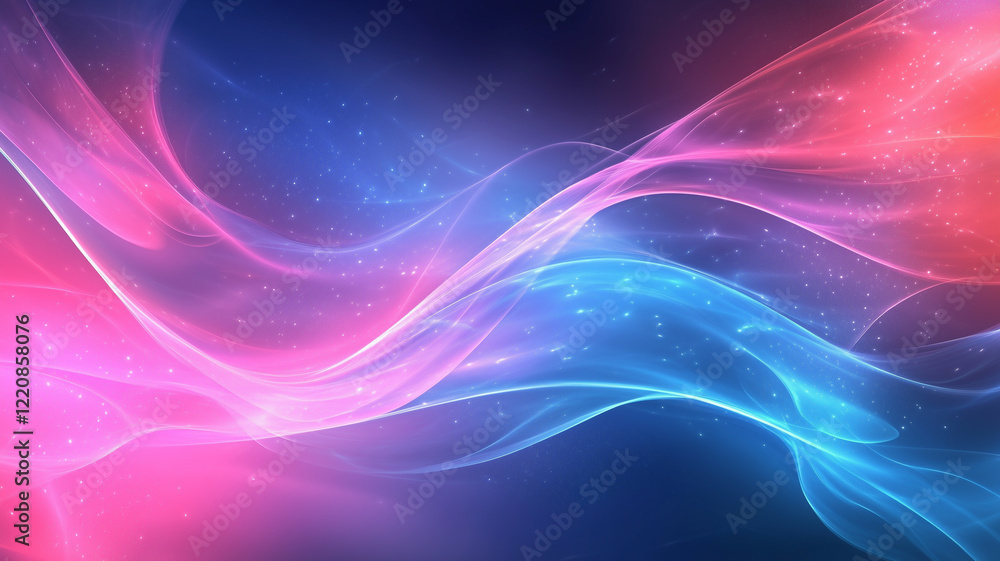 Obraz premium Abstract Colorful Glowing Waves Background Design