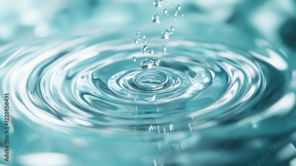 A stunning close-up image that captures a single droplet creating ripples in calm water, reflecting elegance and serenity, perfect for evoking peaceful emotions. A stunning close-up image that captures a single droplet creating ripples in calm water, reflecting elegance and serenity, perfect for evoking peaceful emotions.