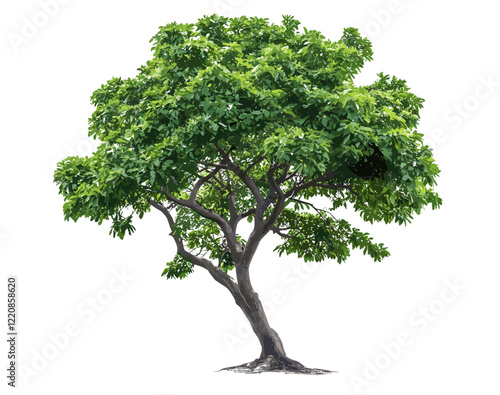 Transparent background tree vector illustration, isolate real tree green leaf die cut png file, nature clipart, high-resolution tree image, eco-friendly design