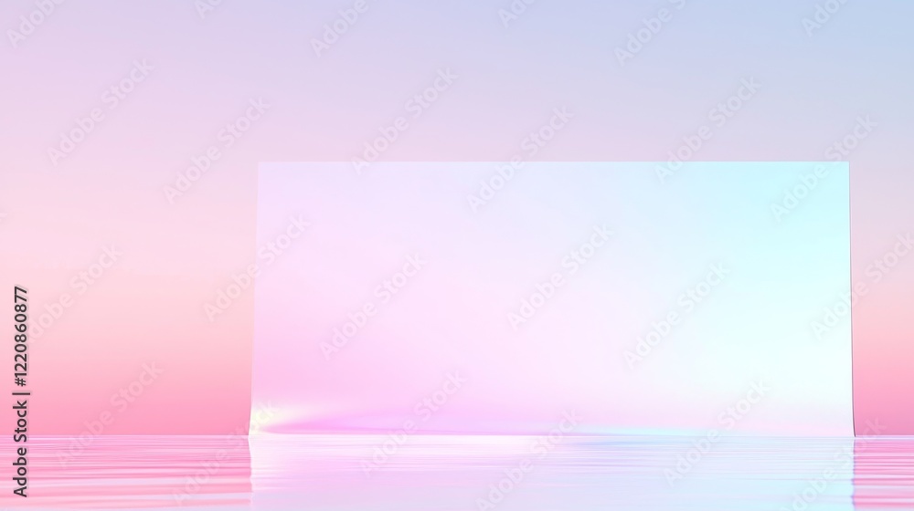 Fototapeta premium Serene sunset reflection over calm waters tranquil environment digital art futuristic viewpoint