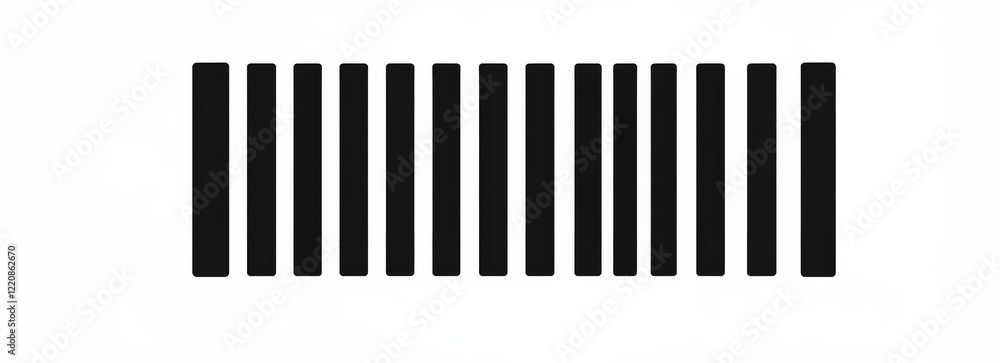A black and white barcode prominently displayed on a white background A black and white barcode prominently displayed on a white background