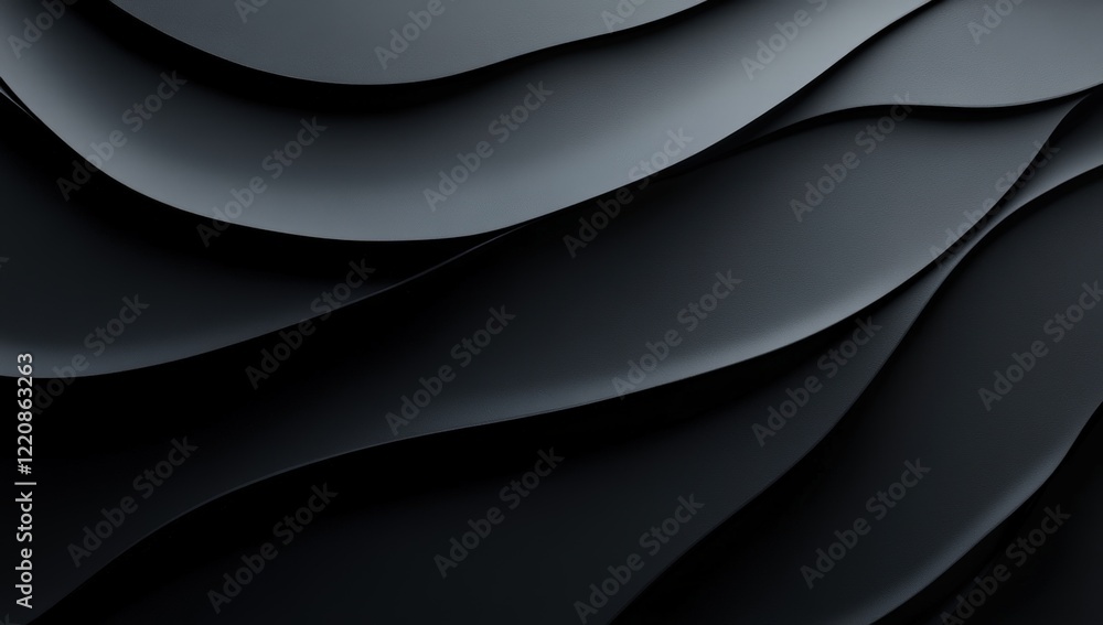 Obraz premium This is a close up image of a black curve set against a black background
