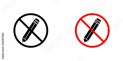 No writing sign vector pack for web designs