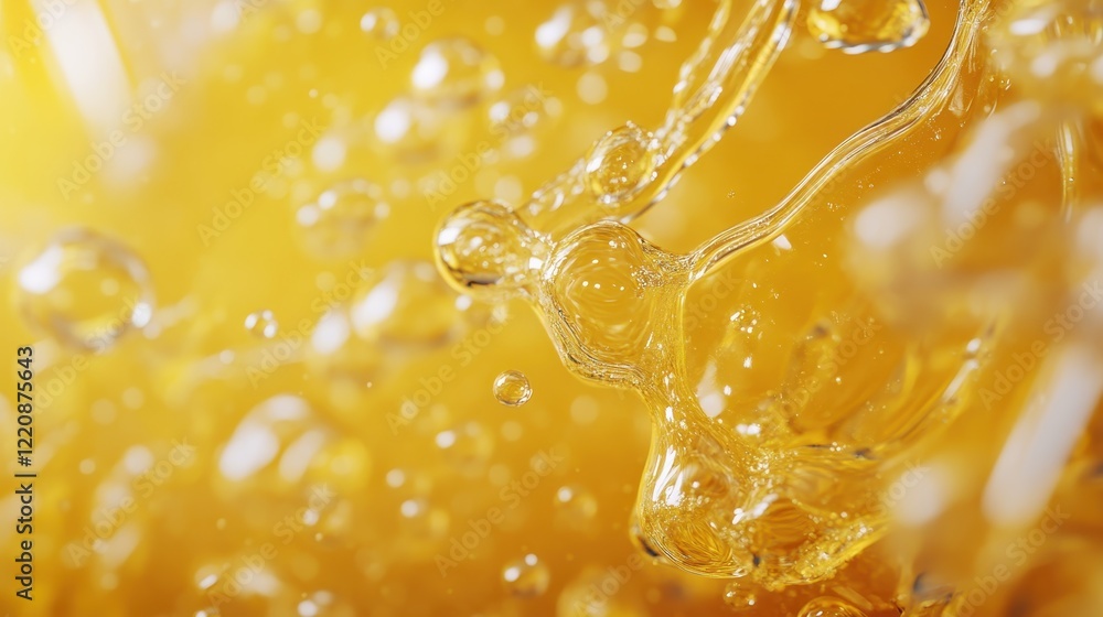 An abstract image of translucent water droplets reflecting a soft yellow glow, inviting feelings of warmth, tranquility, and a peaceful exploration of nature's beauty. An abstract image of translucent water droplets reflecting a soft yellow glow, inviting feelings of warmth, tranquility, and a peaceful exploration of nature's beauty.
