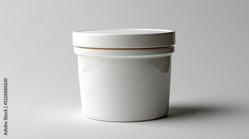 White Plastic Container Mockup: Clean and Minimalist Product Packaging Design White Plastic Container Mockup: Clean and Minimalist Product Packaging Design