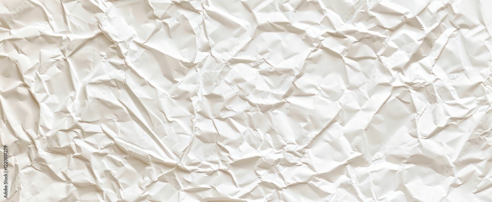 Obraz premium white Background image of a crumpled paper texture in a light pastel shade wrinkled abstract