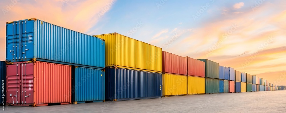 Fototapeta premium Freight terminal designed with rainwater harvesting systems for water efficiency