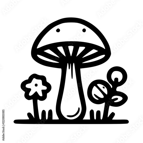 A Whimsical Celebration of Fungi Unique Mushroom Icons Showcasing Creativity, Diversity, and the Artistic Wonders of Mycological Inspirations Through Stylized, Quirky, and Imaginative Designs