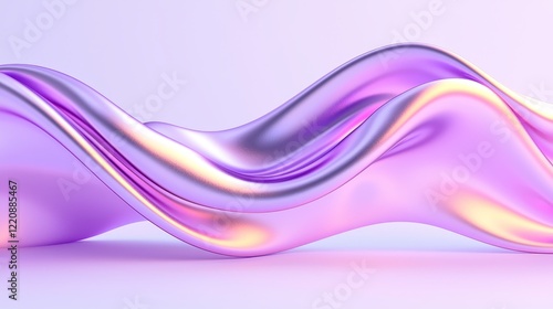 Flowing abstract waves digital artwork soft colors modern design close-up visual rhythm for creativity