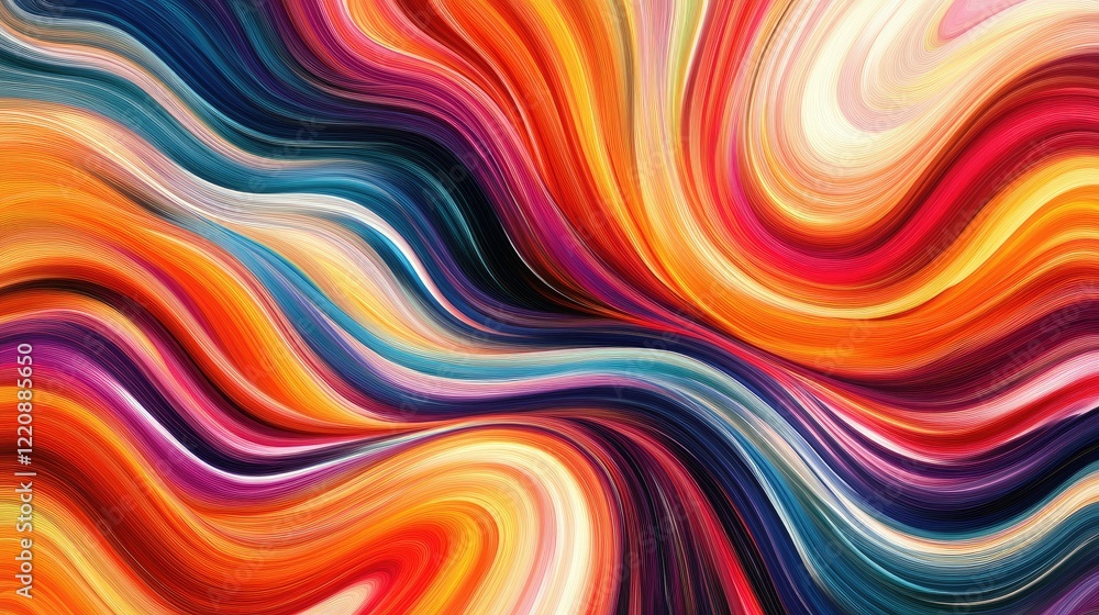 Vibrant swirls of color in abstract art Vibrant swirls of color in abstract art