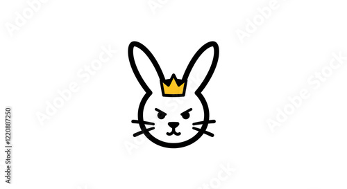 Bad Bunny Cartoon Logo Design with Rabbit Character
