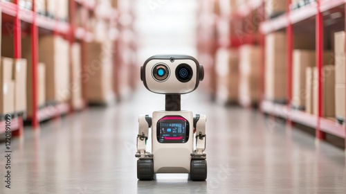 Wallpaper Mural Warehouse robots leading sustainable logistics innovations globally Torontodigital.ca