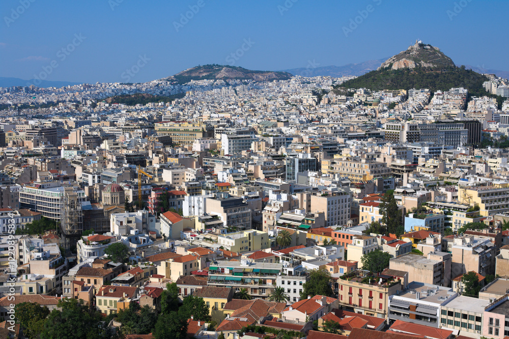 Naklejka premium panoramic view on Athens, Greece