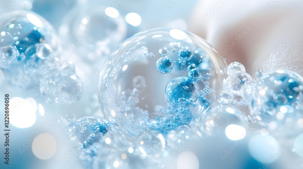 Exosomes suspended in transparent spheres Exosomes suspended in transparent spheres