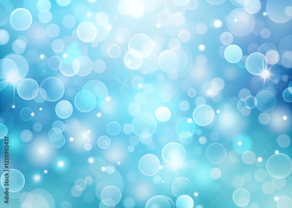 abstract blue background with bubbles background with flowing line, cross shape and hexagons pattern