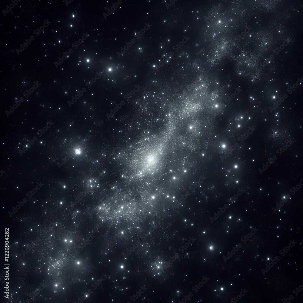 Fototapeta premium The image is a digitally generated representation of a starry night sky, similar to a real astronomical event. 
