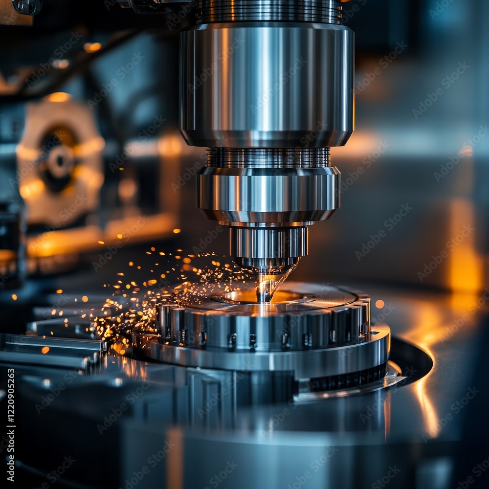Industrial CNC Machine in Action Industrial CNC Machine in Action