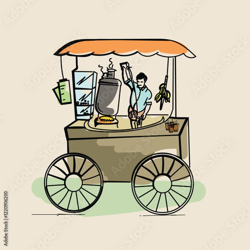 kerala-tea-shop-illustration