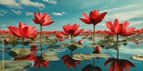 Wallpaper Mural reflective lakes soothing and calming visuals re Torontodigital.ca