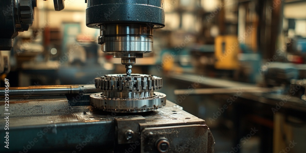 Industrial CNC Machine in Action Industrial CNC Machine in Action