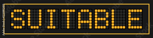 Orange color led banner in word suitable on black background