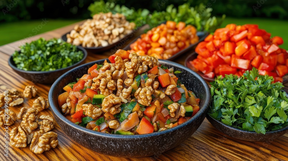 Vibrant Walnut and Vegetable Salad Vibrant Walnut and Vegetable Salad