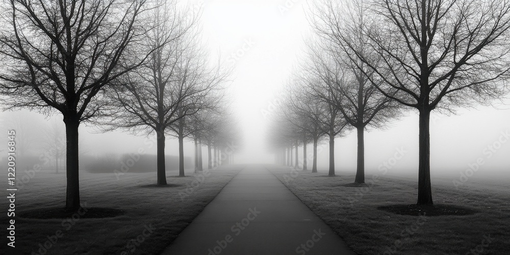 Obraz premium foggy mornings soothing and calming visuals re