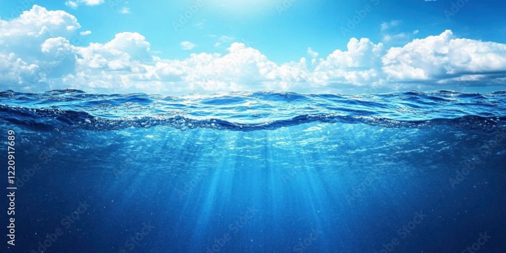 Naklejka premium ocean waves soothing and calming visuals relax