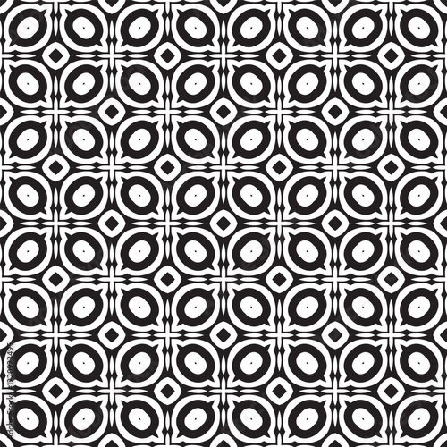 Minimalist black and white seamless pattern background