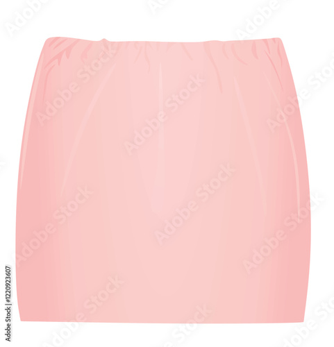 Latex mini skirt. vector illustration