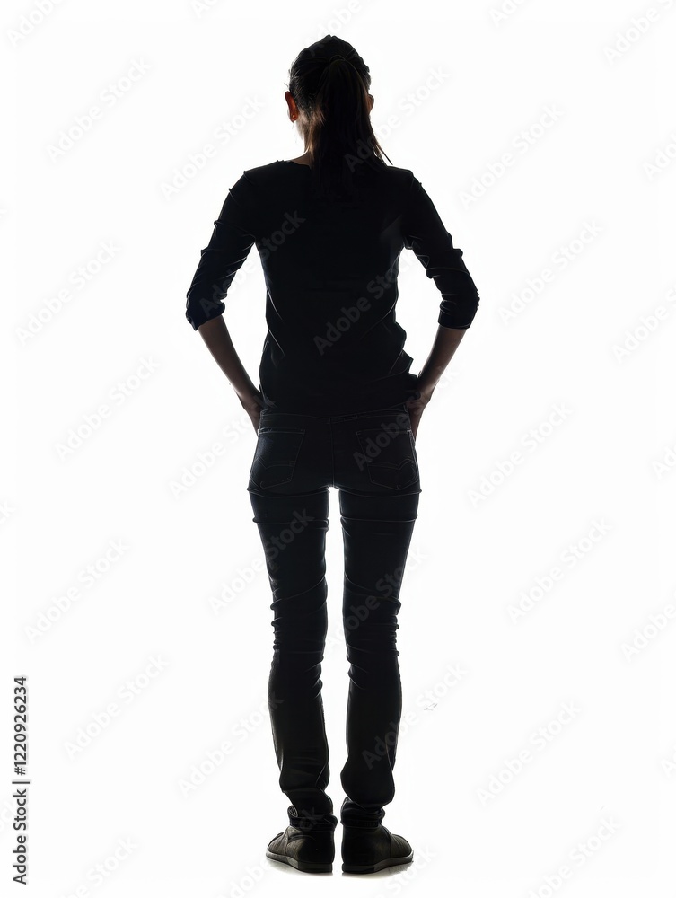 Fototapeta premium Silhouette of a Woman Standing