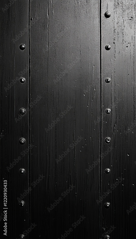 Fototapeta premium Aged metal texture with flat black finish and subtle imperfections in realistic photography