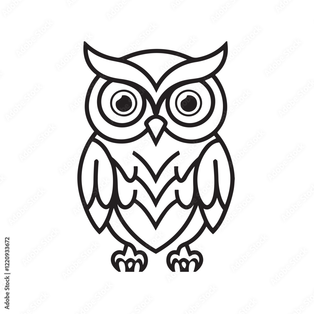 Fototapeta premium owl on white background vector design