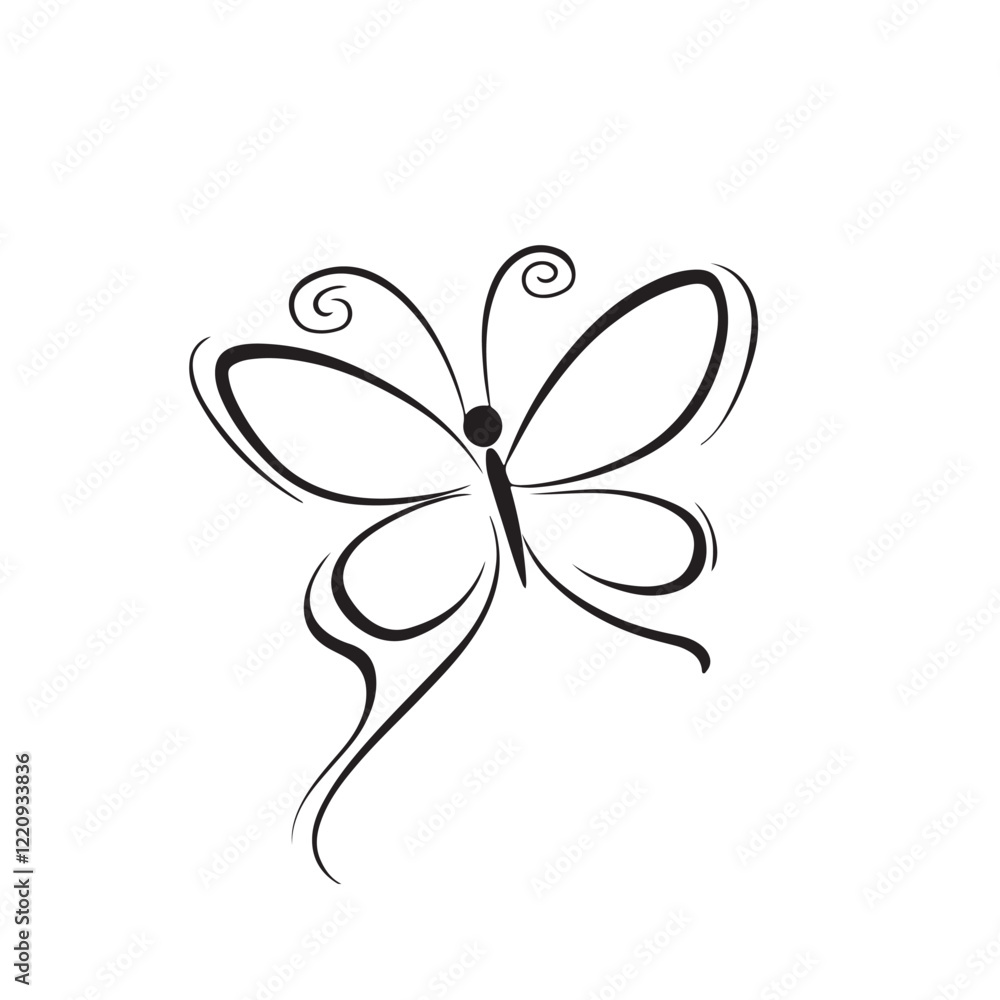 butterfly on a white background vector butterfly on a white background vector