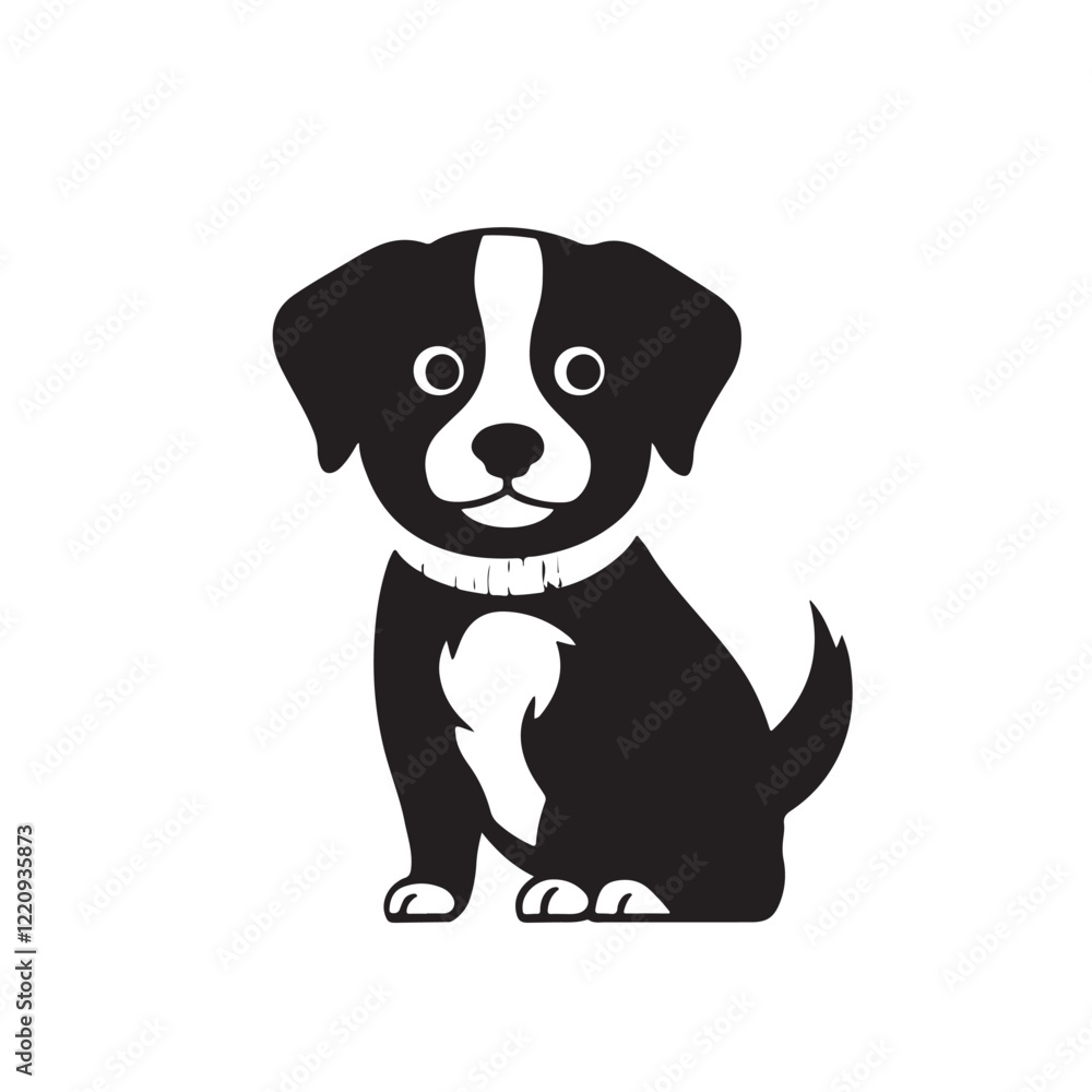 silhouette dog vector design on white background silhouette dog vector design on white background