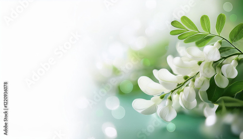Spring acacia flower background