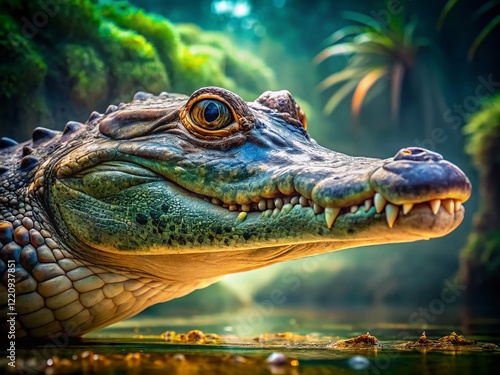 Wallpaper Mural Powerful Alligator Submerged - Wildlife Photography Stock Image Torontodigital.ca