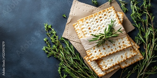 Wallpaper Mural Savory crackers adorned with fresh herbs: a taste of nature's simplicity and elegance Torontodigital.ca